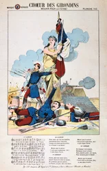 Choeur des Girondins, Song Sheet, Franco-Prussian War, 1870-1871