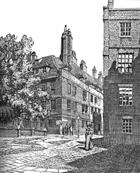 Cliffords Inn, Looking North East, 1903
