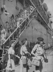 Coming Ashore at Singapore, 1945