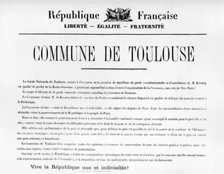 Commune de Toulouse, from French Political Posters of the Paris Commune
