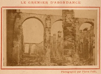 Commune of Paris (1871): View of the Ruins of the Grenier d