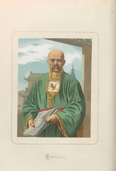 Confucius. From: Hombres y Mujeres Celebres de Todos los Tiempos by Juan Landa
