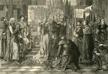 Coronation at Cracow of Louis I of Hungary as King of Poland