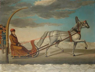 Count Alexey Grigoryevich Orlov of Chesma on a Horse Drawn Sledge