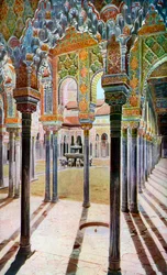 Court of the Lions, the Alhambra, Granada, Andalusia, Spain, c1924