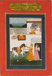 Courtly Scene from a Baramasa Series, 19th Century
