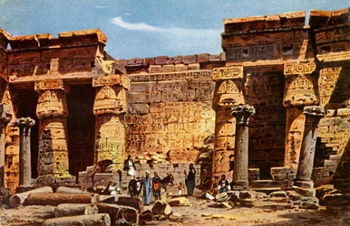 Courtyard of the Temple of Medinet Hobou