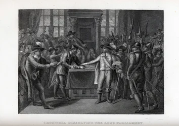 Cromwell dissolving the Long Parliament, 1882