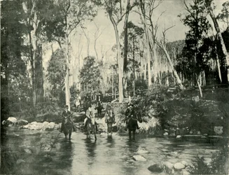 Crossing the River, Near Buffalo Falls, 1901