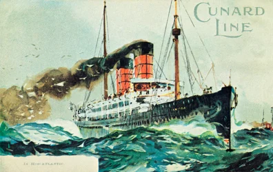 Cunard Line, In Mid-Atlantic, c1900