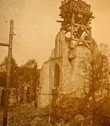 Damaged church
