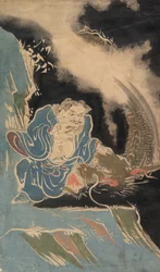 Daoist Immortal with Dragon, probably 19th century
