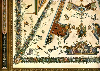 Decoration in the Uffizi Gallery, Florence, Italy