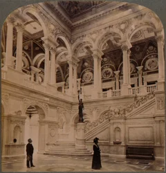 Decorative Splendors of the Entrance Hall of the Great Congressional Library, Washington, U.S.A.