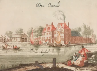 Den Omval, den Amstel, in: Tooneel Der Voornaamste Nederlands Huizen, En Lust Hoven, Naar, n.d.