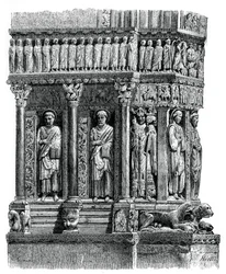 (detail) of the portal of St Trophimus, Arles