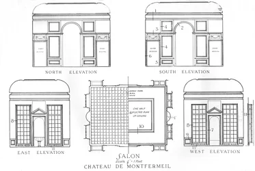 Details of the salons, Chateau de Montfermeil, Paris, 1924