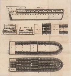 Diagram of a slave ship, 1821