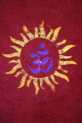 Diwali rangoli in Shirdi Sai Baba temple, Leicester, United Kingdom