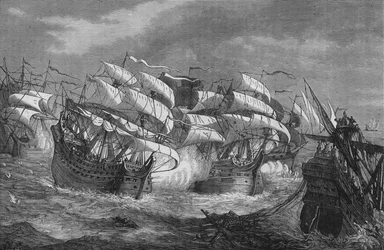 Drake Attacking the Spanish Treasure Ship, c1578