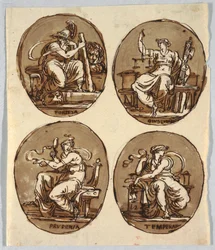 Drawing, Four Ovals