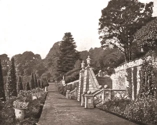 Drummond Castle gardens, Perthshire, Scotland, 1894