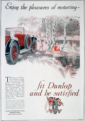 Dunlop tyres advert, 1925