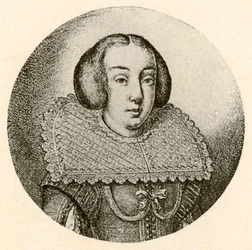 Dutch lady, hair arranged in puffs at the side