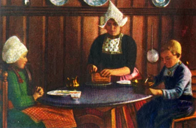 Dutch People in Traditional Dress