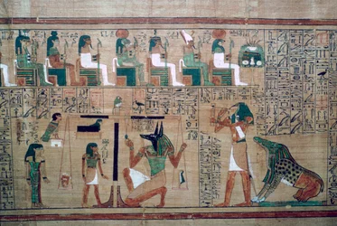 Egyptian papyrus with a depiction of the 