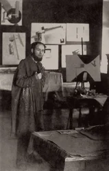El Lissitzky in His Studio in Vitebsk