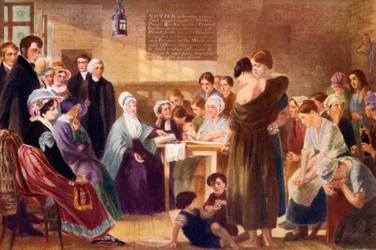 Elizabeth Fry 1780-1845 visiting Newgate Prison