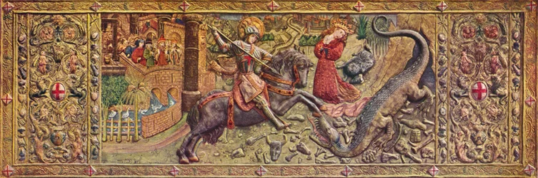 Embroidered Front Altarpiece of Saint George, from the Palau de la Generalitat