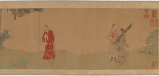 Emperor Shi Le Reverencing a Buddhist Monk