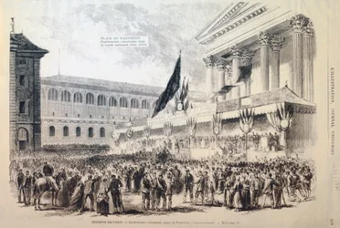 Enlistment of Volunteers into the National Guard, Place du Panthéon, Paris, 1870-1871