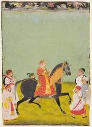 Equestrian Raj Singh II, son of Pratap Singh