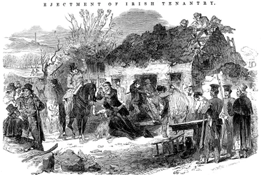 Evicted Irish Peasant Family, 1848