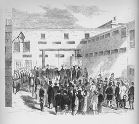 Execution of Slave Trader Nathaniel Gordon in the Tombs Prison in New York