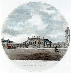 Façade of The Bank of England, Threadneedle Street, London