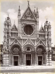 Facade of Siena Cathedral, Italy