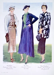 Fashion illustration, 1935