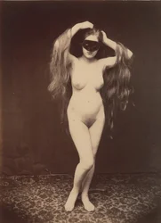 Female Nude with Mask, ca. 1870
