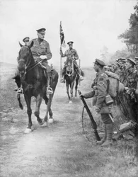 Field Marshal Douglas Haig reviewing Canadian troops, Drocourt-Queant, 31 August 1918, 1926