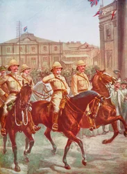 Field Marshal Roberts relieving the siege of Kimberley, Boer War, South Africa