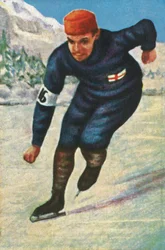 Finnish Speed Skater Clas Thunberg, 1928