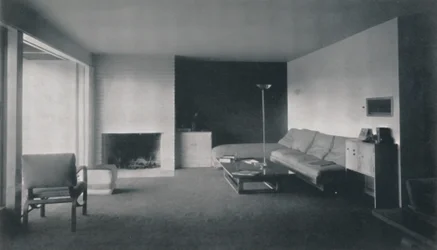 Fireplace corner by Richard J. Neutra