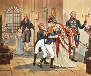 First meeting of Queen Louise and her children after the Battle of Jena, 18 October 1806