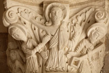 Fleury Abbey Basilica Porch Capital, Saint Benoit sur Loire, France