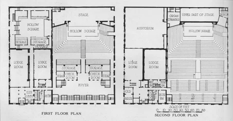Floor plans, the Masonic Temple, Birmingham, Alabama, 1924