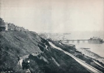 Folkestone - View Showing the Lees and the Pier